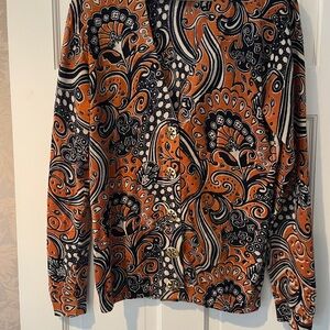 tory burch  Paisley Button-Up cardigan simone xl sweater